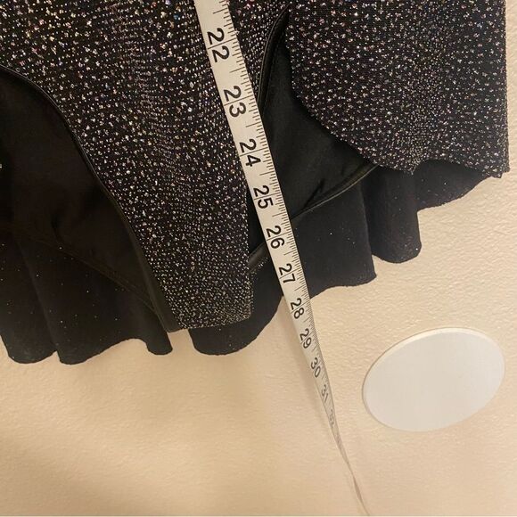 Weissman Elite dance costume Black puff sleeve leotard Control D12755 adult MA - Picture 9 of 12